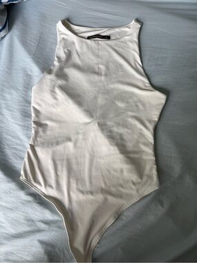 Love Poem White High Neck Bodysuit